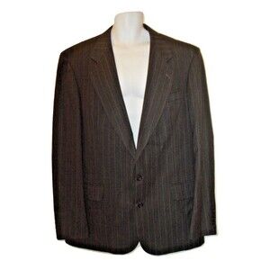 Oscar De La Renta Tailored Clothing Gray Suit Jacket Sports Coat Mens Sz 46L